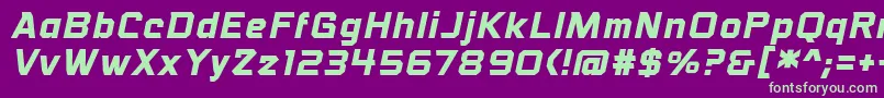 VoiceactivatedbbBoldital-fontti – vihreät fontit violetilla taustalla