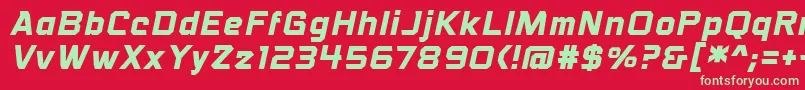 VoiceactivatedbbBoldital Font – Green Fonts on Red Background