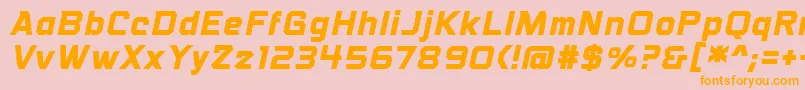 VoiceactivatedbbBoldital Font – Orange Fonts on Pink Background