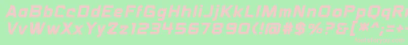 VoiceactivatedbbBoldital Font – Pink Fonts on Green Background