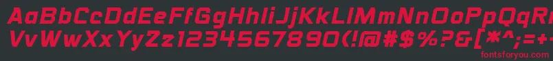 VoiceactivatedbbBoldital Font – Red Fonts on Black Background