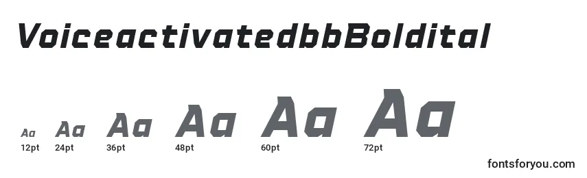 VoiceactivatedbbBoldital Font Sizes