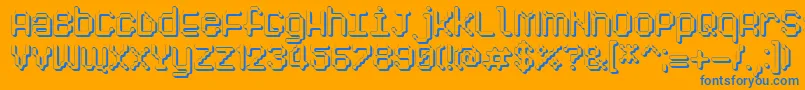 Pixelogist3D Font – Blue Fonts on Orange Background