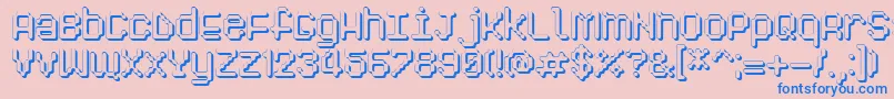 Pixelogist3D Font – Blue Fonts on Pink Background