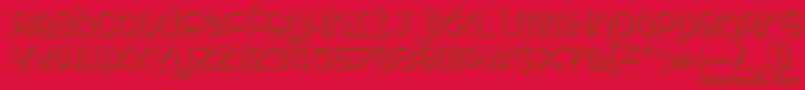 Pixelogist3D-Schriftart – Braune Schriften auf rotem Hintergrund