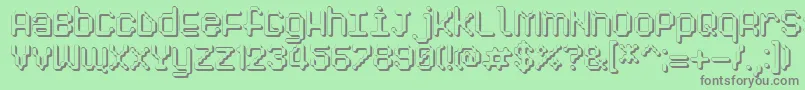 Pixelogist3D Font – Gray Fonts on Green Background