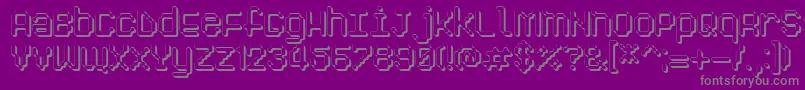 Pixelogist3D-Schriftart – Graue Schriften auf violettem Hintergrund
