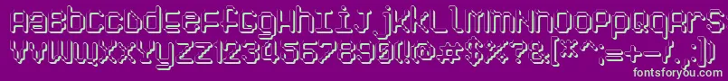 Pixelogist3D-fontti – vihreät fontit violetilla taustalla
