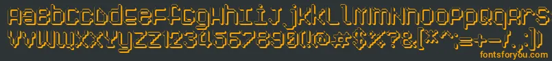 Pixelogist3D Font – Orange Fonts on Black Background