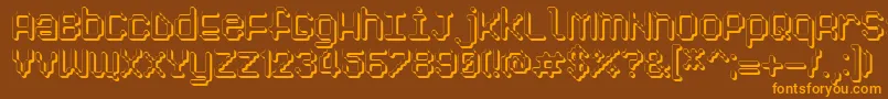 Шрифт Pixelogist3D – оранжевые шрифты на коричневом фоне