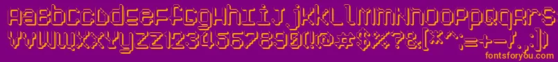 Pixelogist3D Font – Orange Fonts on Purple Background