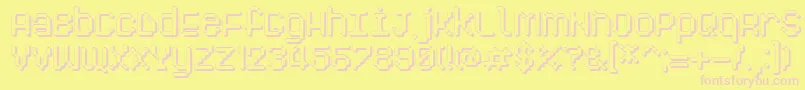 Pixelogist3D Font – Pink Fonts on Yellow Background