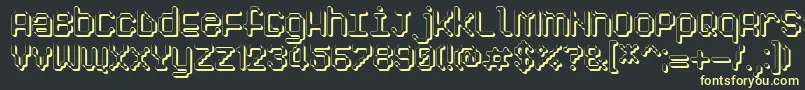 Pixelogist3D Font – Yellow Fonts on Black Background