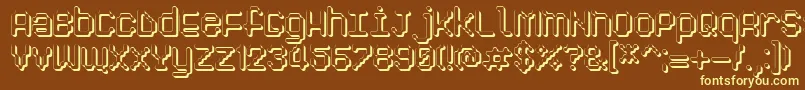 Pixelogist3D Font – Yellow Fonts on Brown Background