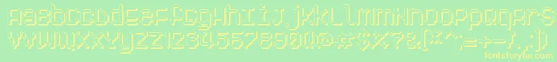 Pixelogist3D Font – Yellow Fonts on Green Background