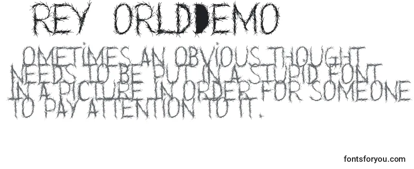 GreyWorldDemo Font