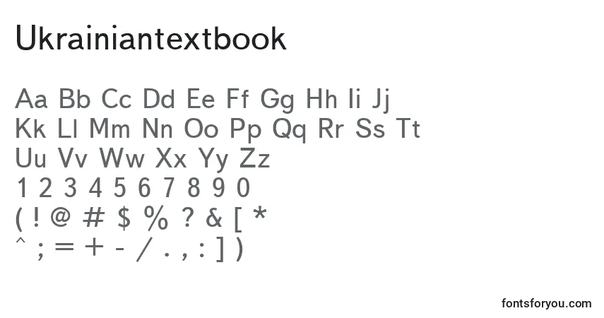 A fonte Ukrainiantextbook – alfabeto, números, caracteres especiais