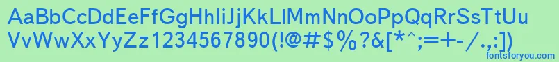 Ukrainiantextbook Font – Blue Fonts on Green Background