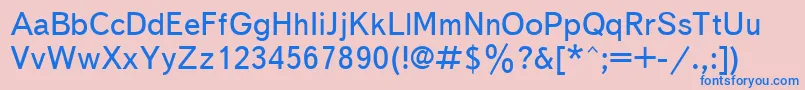 Ukrainiantextbook Font – Blue Fonts on Pink Background