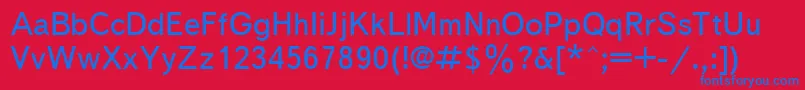 Ukrainiantextbook Font – Blue Fonts on Red Background