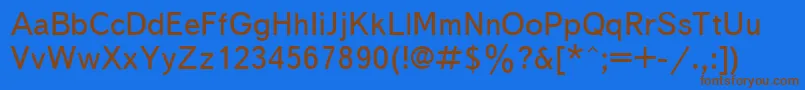 Ukrainiantextbook Font – Brown Fonts on Blue Background