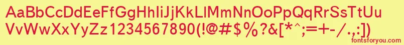 Ukrainiantextbook Font – Red Fonts on Yellow Background