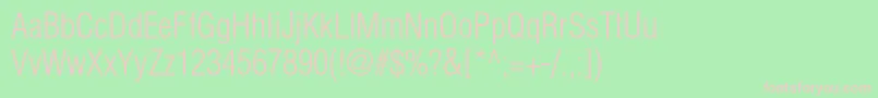 Helioscondlightc Font – Pink Fonts on Green Background
