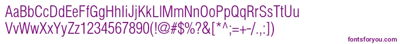 Helioscondlightc Font – Purple Fonts on White Background