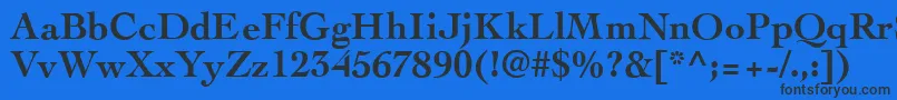 CockneyBold Font – Black Fonts on Blue Background