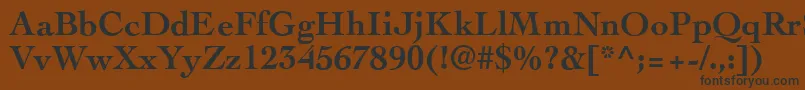 CockneyBold-fontti – mustat fontit ruskealla taustalla