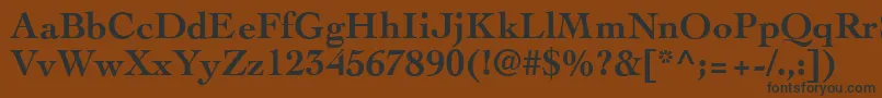 フォントCockneyBold – 黒い文字が茶色の背景にあります