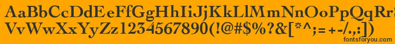 CockneyBold Font – Black Fonts on Orange Background