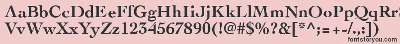 フォントCockneyBold – ピンクの背景に黒い文字