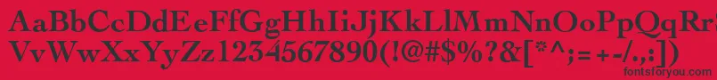 フォントCockneyBold – 赤い背景に黒い文字