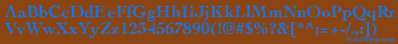 CockneyBold Font – Blue Fonts on Brown Background