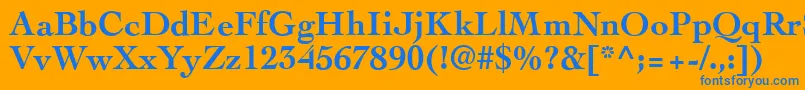 CockneyBold Font – Blue Fonts on Orange Background