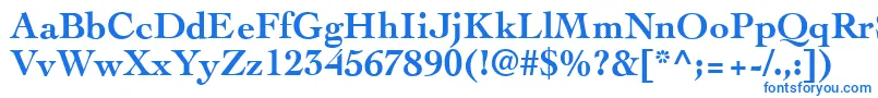 フォントCockneyBold – 白い背景に青い文字