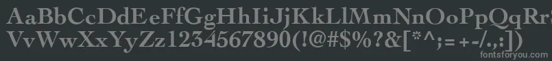 フォントCockneyBold – 黒い背景に灰色の文字