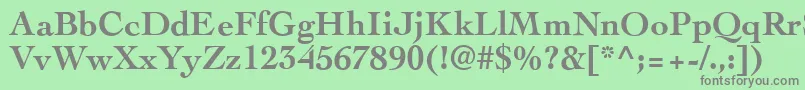 CockneyBold Font – Gray Fonts on Green Background