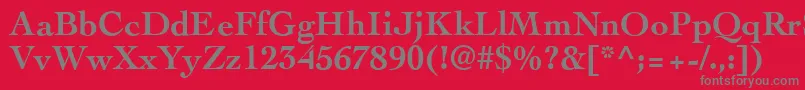 フォントCockneyBold – 赤い背景に灰色の文字