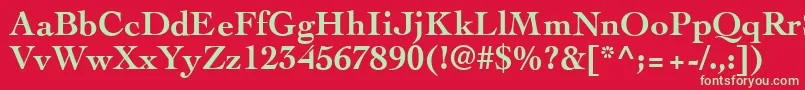 CockneyBold Font – Green Fonts on Red Background