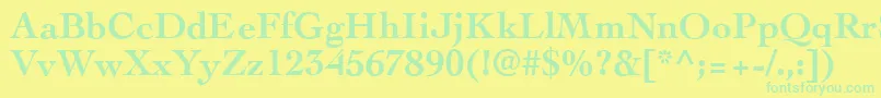 CockneyBold Font – Green Fonts on Yellow Background