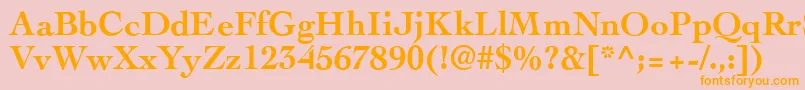 CockneyBold Font – Orange Fonts on Pink Background