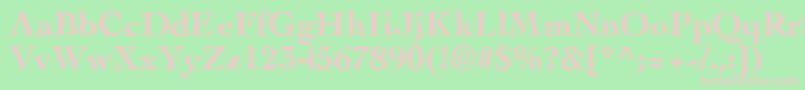CockneyBold-fontti – vaaleanpunaiset fontit vihreällä taustalla