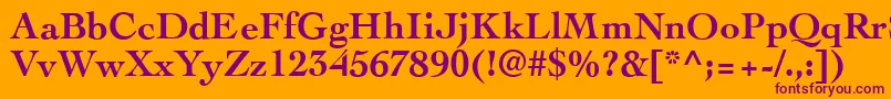 CockneyBold Font – Purple Fonts on Orange Background