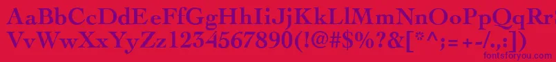 CockneyBold Font – Purple Fonts on Red Background