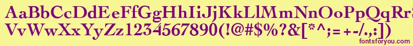 CockneyBold Font – Purple Fonts on Yellow Background