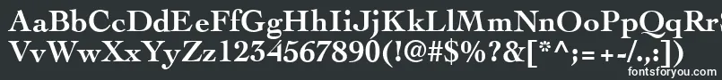 フォントCockneyBold – 黒い背景に白い文字