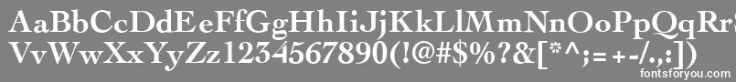 フォントCockneyBold – 灰色の背景に白い文字