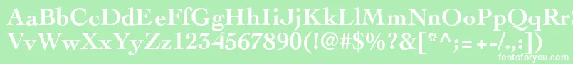 フォントCockneyBold – 緑の背景に白い文字